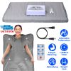 5.9x2.6FT Infrared Sauna Blanket for Home Sauna Bag Mat for Weight Loss Detox with 95-176℉Adjustable Temperature 1-60Mins Timer Remote Control
