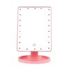 22 LED Lights Rechargeable Cosmetic Mirror 180° Rotation Makeup Mirror Touch Control Dimmable Vanity Mirror