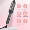 Heated Round Brush 1.5 Inch Thermal Brush Hair Curling Iron Comb Ceramic Tourmaline Ionic Hair Curler Digital Display Curling Wand Double PTC Staighte