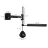 Soozier Wall Mount Reflex Boxing Trainer with 360° Rotating Rapid Boxing Bar Punching Ball Black Home Gym Equipment