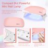 6 PCS Poly Gel Nail Kit with UV Lamp, Nail Brush and Nail Forms Top Base Coat Builder Nails Art Tools