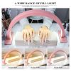 Limegirl Half Moon Light for Nail Desk 16in Nail Lamp for Desk LED Table Light Multiple Color Modes and Brightness for Beauty Eyelash Makeup Tattoo Cr