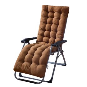 66.92x22.04in Thickened Chaise Lounger Cushion Recliner Rocking Chair Sofa Mat Deck Chair Cushion (Option: CushionProCoffee)