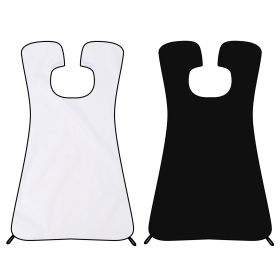 Facial Hair Beard Catcher Cape Beard Shave Apron Beard Whiskers Shaving Apron Cape Facial Hair Trimmings Sink Bib w/ 2 Suction Cups (Option: BeardPickCoverWHT)