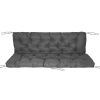 2-3 Seater Swing Cushion Waterproof Outdoor Swing Cushions Replacement Swing Bench Pads Chair Mat with Backrest 8 Tie Straps 59x43.3x3.9in for Patio F