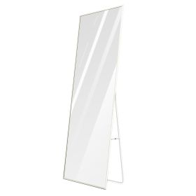 Full Length Mirror 67x25.6in Aluminum Alloy Wall Mirror Free Standing Floor Mirror Hanging Leaning Against Wall for Dressing Bedroom Living Room (Option: Mirror65170CMWhite)