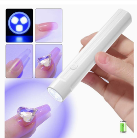 Handheld UV Light For Gel Nails, Mini Nail Light, Portable LED Nail Lamp, Cordless Rechargeable USB Nail Dryer For Fast Curing (Color: White)