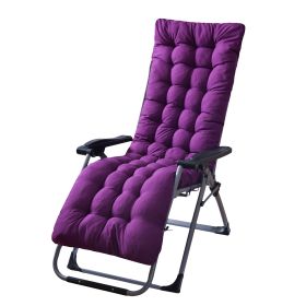 67x22in Chaise Lounger Cushion Recliner Rocking Chair Sofa Mat Deck Chair Cushion (Option: LoungerCushionPurple)