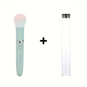 Electric Massage Stick and Beauty Vibration Massager Doubling as Makeup Blush Brush (Color: Blue+ storage box)