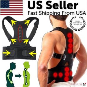 Posture Corrector Support Magnetic Back Shoulder Brace Belt Band For Men Women (Brace Size: 2XL)