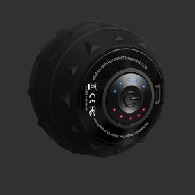 Electric Deep Tissue Massage Ball – Multi-Speed Vibrating Roller for Fascia Release & Muscle Relaxation (Color: Black)