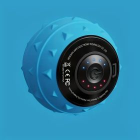 Rechargeable High Intensity Vibration Massage Ball for Muscle and Fitness, Electric Fascia Release for Neck, Back and Feet, USB Charging (Color: Blue)