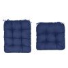 2Pcs Rocking Chair Cushion Upper And Lower Back And Seat Sets with Non-Slip Ties Polyester Fiber Filling Comfortable for Indoor Home Office Car
