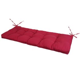 Bench Seat Cushion For Indoor Outdoor Furniture Non Slip Long Chair Cushion with Ties Strap Swing Cushion 51.18x19.68IN For Garden Patio Balcony Entry (Option: PadNormal8Red)