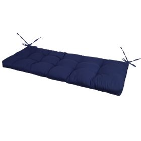 Bench Seat Cushion For Indoor Outdoor Furniture Non Slip Long Chair Cushion with Ties Strap  Swing Cushion 51.18x19.68IN For Garden Patio Balcony Entr (Option: PadNormal8Navy)